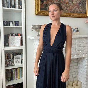 The Perfect Date 2.0 Multiway Maxi Dress (Navy) - 10/M